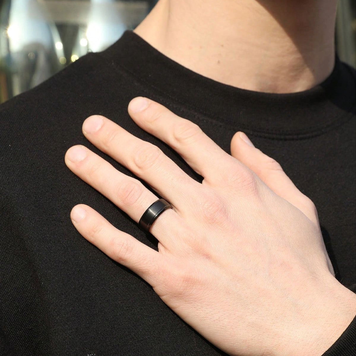 Titanium black ring - black